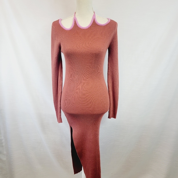 NWT Asos by Design Knitted Midi Halter Dress size 6 - Picture 5 of 13